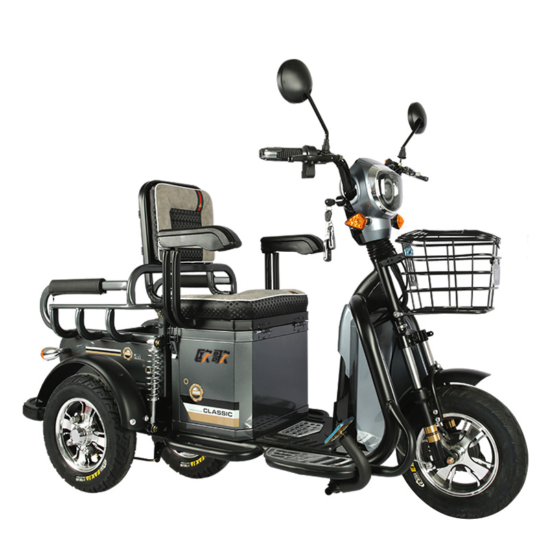 歐歌電動(dòng)三輪車成人家用新款迷你電瓶車單雙人老年助力車接送孩子